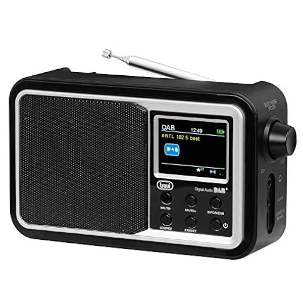 Trevi - Radio Portatile con Ricevitore Digitale DAB/DAB FM RDS e display a colori LCD da 2,4 pollici